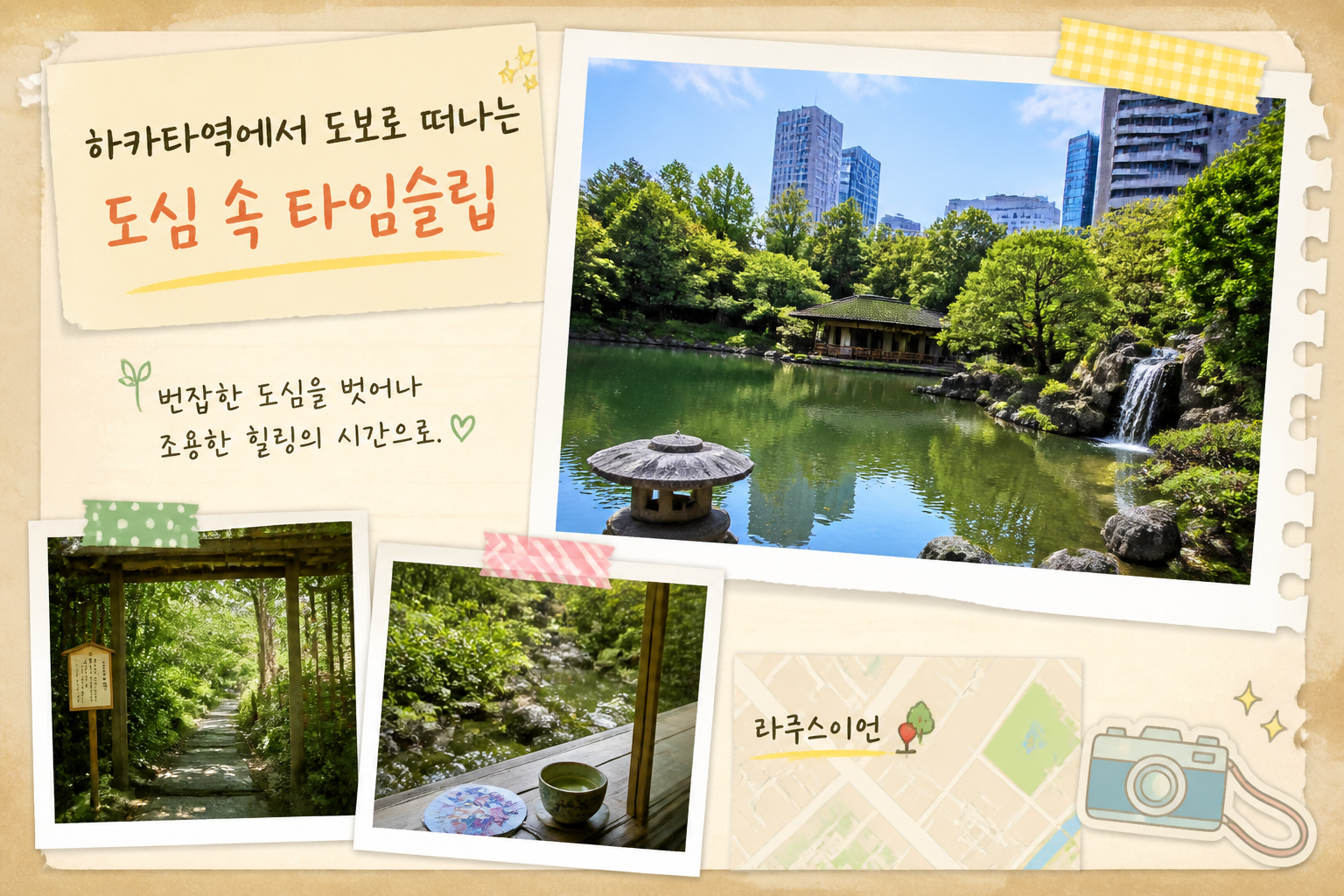 하카타역에서 도보로 떠나는 도심 속 타임슬립