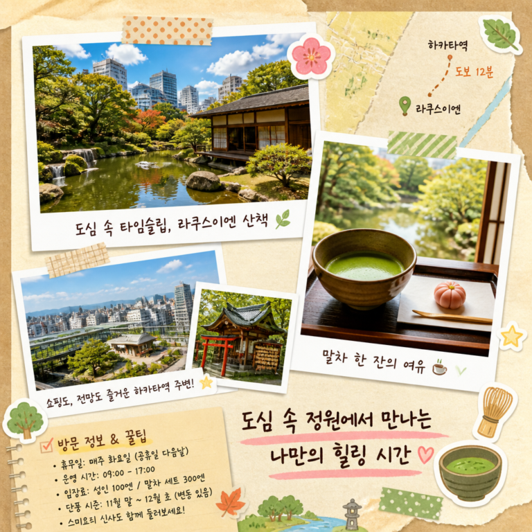 하카타역 근처 놀거리 후쿠오카 라쿠스이엔 정원에서 즐기는 힐링 산책