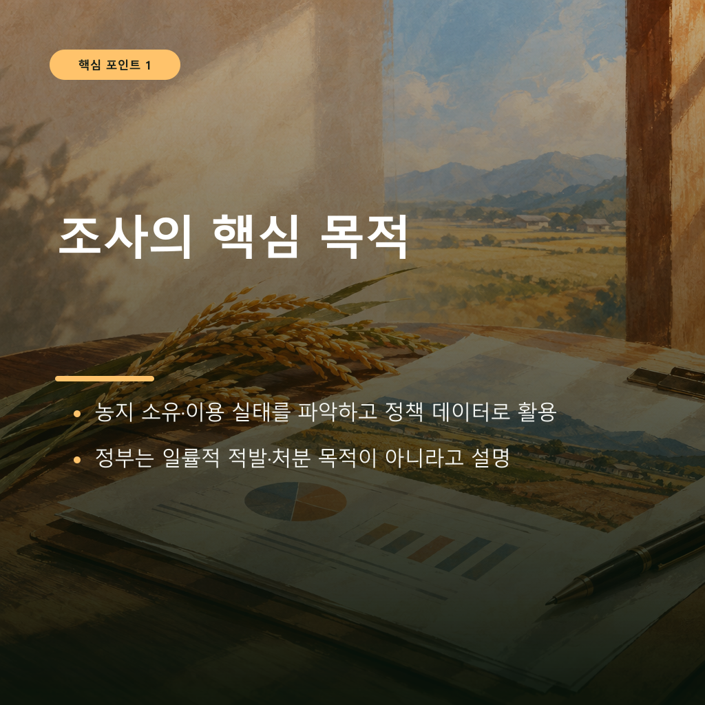 농지 전수조사, 무엇을 확인하나